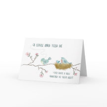 Gefeliciteerd baby Een vogeltje vertelde me dat