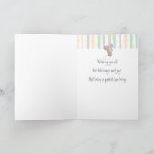 Gefeliciteerd Baby Fun Cute Mouse Dierendochter Kaart (Binnen)