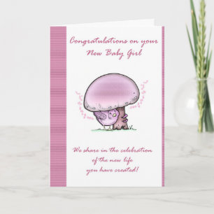 Gefeliciteerd, Baby Girl Card, New Baby Kaart