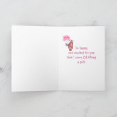 Gefeliciteerd, Baby Girl FunTeddy Beer Balloon Kaart (Binnen)