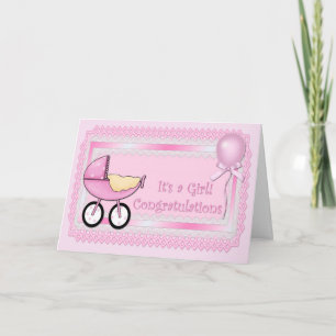 Gefeliciteerd Baby Girl Kaart