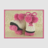 Gefeliciteerd, Baby Girl (Roller Schaatsen Booties Tissuepapier (Voorkant)