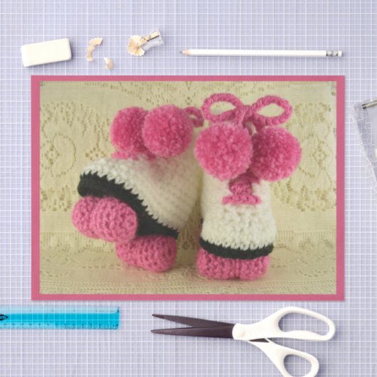 Gefeliciteerd, Baby Girl (Roller Schaatsen Booties Tissuepapier (Craft)