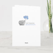 Gefeliciteerd baby jongen olifant kaart (Achterkant)