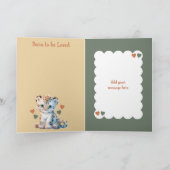 Gefeliciteerd baby jongen schattig luipaard sinaas kaart (Binnen)