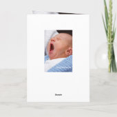 Gefeliciteerd baby jongen/zoon kaart (Achterkant)