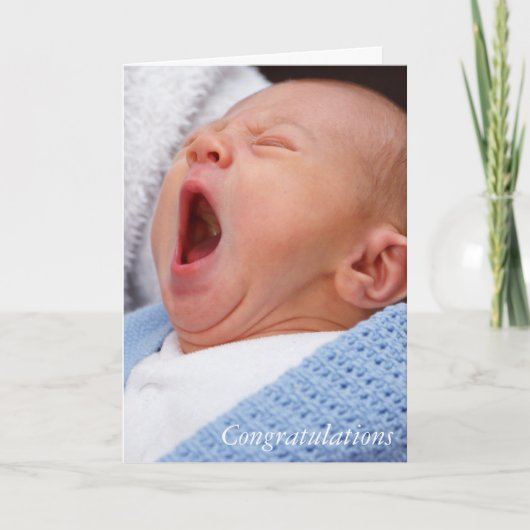 Gefeliciteerd baby jongen/zoon kaart (Voorkant)