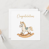 Gefeliciteerd Baby Kaart (Voorkant / Achterkant in situ)