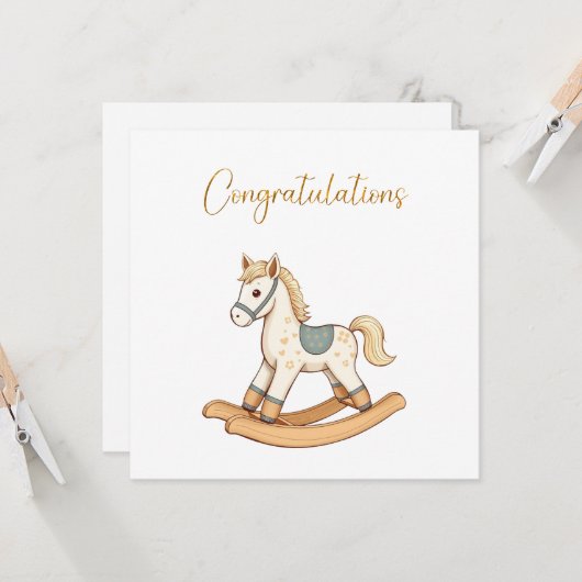 Gefeliciteerd Baby Kaart (Voorkant / Achterkant in situ)