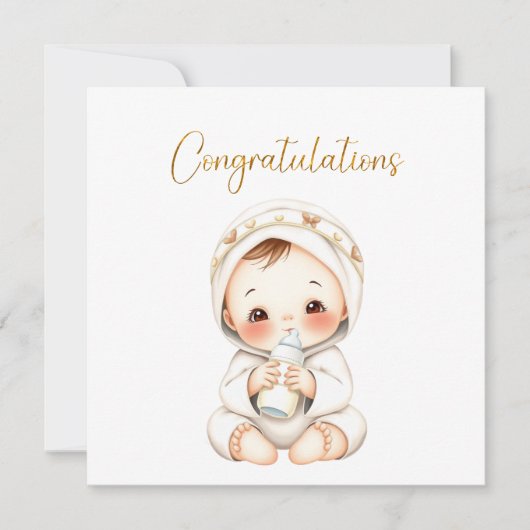 Gefeliciteerd Baby Kaart (Voorkant)