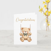 Gefeliciteerd Baby Kaart (Gele Bloem)