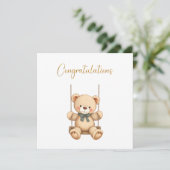 Gefeliciteerd Baby Kaart (Staand voorkant)