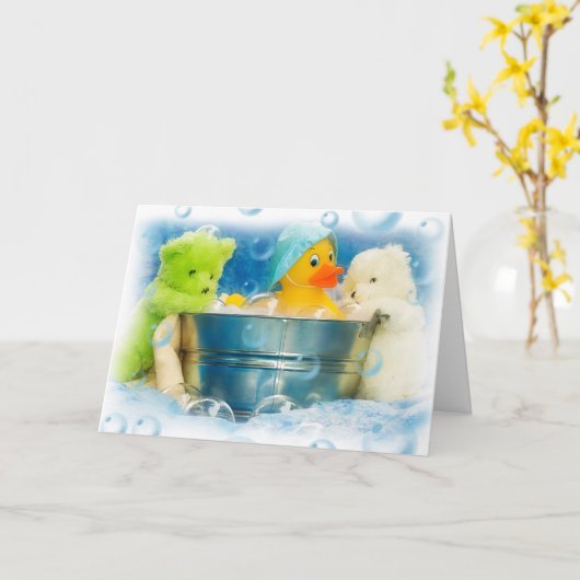 Gefeliciteerd/Baby Kaart (Gele Bloem)