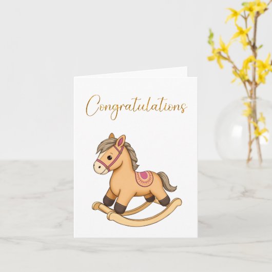 Gefeliciteerd Baby Kaart (Gele Bloem)