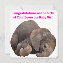 Gefeliciteerd Baby Meisje Geboorte Kaart