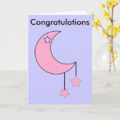 Gefeliciteerd baby meisje kaart (Gele Bloem)