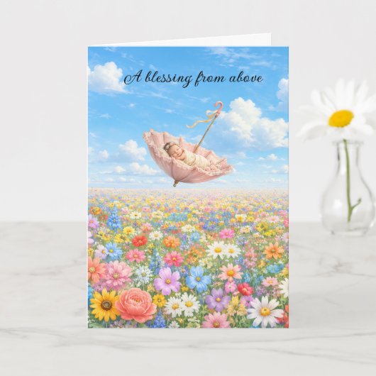 Gefeliciteerd Baby Meisje Kaart (Kleine Plant)