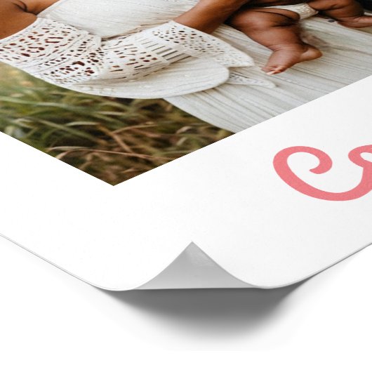 Gefeliciteerd baby meisje Poster sip en zie (Hoek)