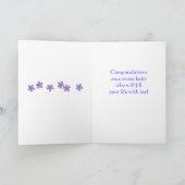 Gefeliciteerd Baby Naam Gepersonaliseerde Groene B Kaart (Binnen)