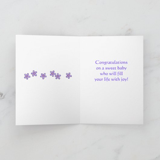 Gefeliciteerd Baby Naam Gepersonaliseerde Groene B Kaart (Binnen)