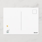 Gefeliciteerd. baby olifant met ballonnen briefkaart (Achterkant)