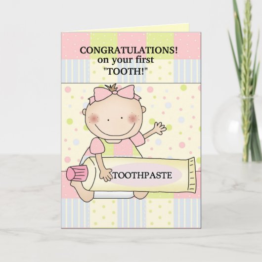 Gefeliciteerd baby postzegel kaart (Voorkant)