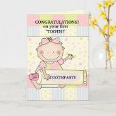 Gefeliciteerd baby postzegel kaart (Gele Bloem)