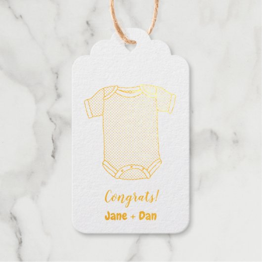 Gefeliciteerd! (baby showers doek) cadeaulabels (Voorkant)