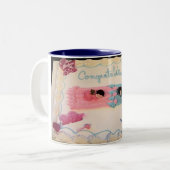 Gefeliciteerd, Baby! Tweekleurige Koffiemok (Voorkant links)