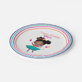 Gefeliciteerd! Ballerina kleurrijke verjaardagsjur Papieren Bordje (Gekanteld)