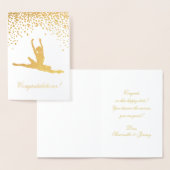 Gefeliciteerd Ballet Dancer Gold Confetti Kaart (Display)