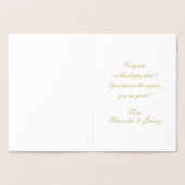 Gefeliciteerd Ballet Dancer Gold Confetti Kaart (Binnen)