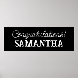 Gefeliciteerd Banner, Graduation Party Poster