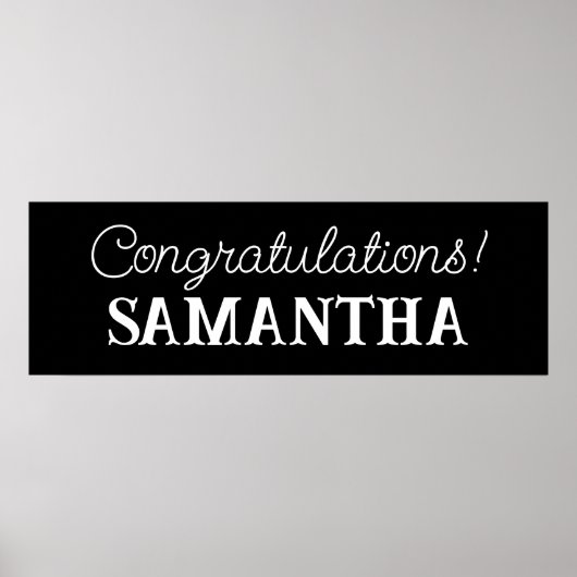 Gefeliciteerd Banner, Graduation Party Poster (Voorkant)