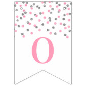 Gefeliciteerd banner Light PInk Silver Confetti (Tweede vlag)