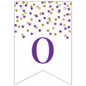 Gefeliciteerd Banner Paarse Gold Confetti (Tweede vlag)