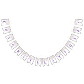 Gefeliciteerd Banner Paarse gouden Confetti (Alle)