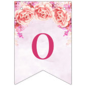 Gefeliciteerd Banner Paarse Waterverf Flowers (Tweede vlag)
