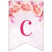 Gefeliciteerd Banner Paarse Waterverf Flowers (Eerste vlag)