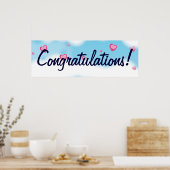 Gefeliciteerd Banner Poster (Keuken)