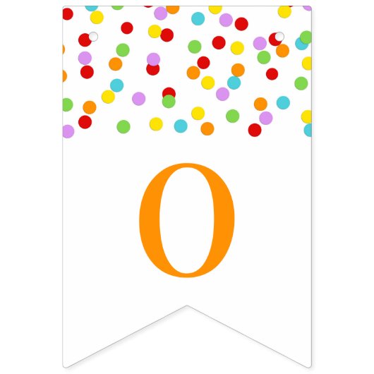 Gefeliciteerd, Banner Rainbow Confetti (Tweede vlag)