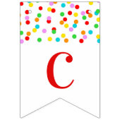 Gefeliciteerd, Banner Rainbow Confetti (Eerste vlag)