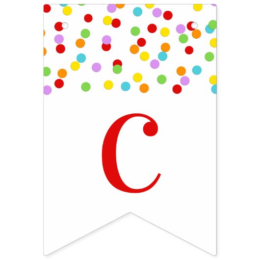 Gefeliciteerd, Banner Rainbow Confetti (Eerste vlag)