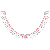 Gefeliciteerd banner roze Waterverf bloemen (Alle)