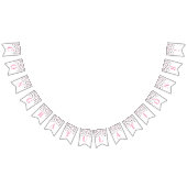 Gefeliciteerd Banner Roze Zwart Confetti (Alle)