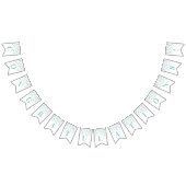 Gefeliciteerd Banner Turquoise Silver Confetti (Alle)
