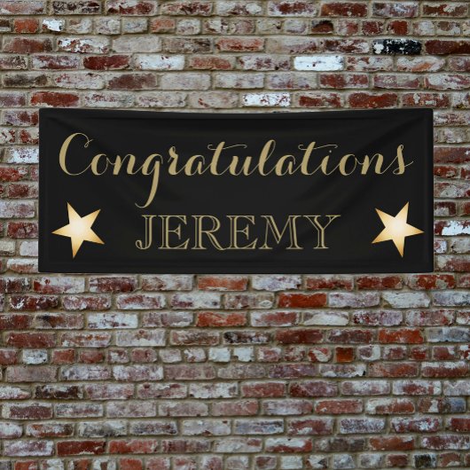 Gefeliciteerd banner voor elke gelegenheid om goud