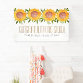 Gefeliciteerd banner Zonnebloemgraduatie (Insitu)