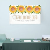 Gefeliciteerd banner Zonnebloemgraduatie (Beurs)