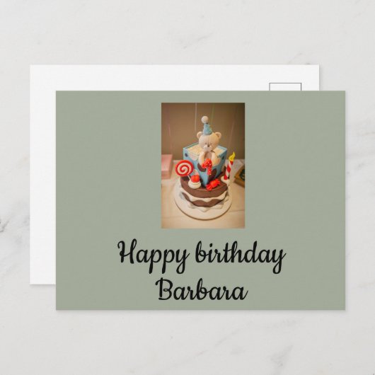 Gefeliciteerd Barbara Briefkaart (Voorkant / Achterkant)